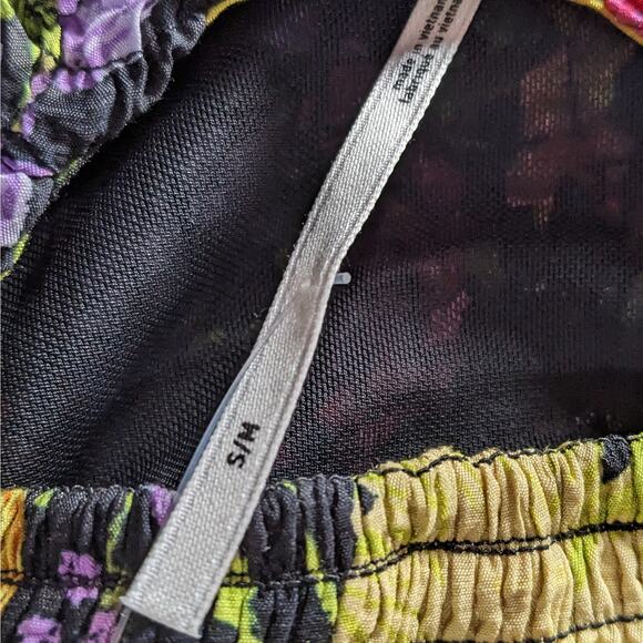 NWT Anthropologie Yukiko Noritake Square-Neck Pebble Smocked Dress Women's S/M - Picture 10 of 10